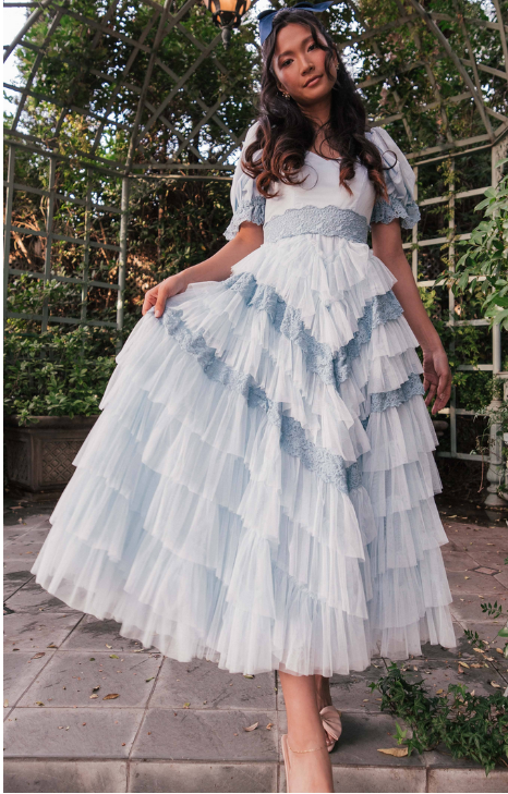 JessaKae Thumbelina Dress - Blue Lace