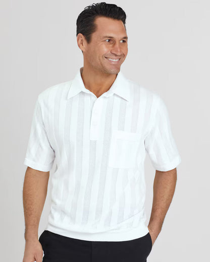 BLAIR John Blair Short-Sleeve Tone-on-Tone Polo Top 3