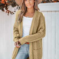 Cupshe Cable Knit Open-Front Cardigan (x2)