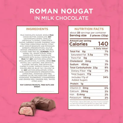 Russell Stover Chocolates Milk Chocolate Roman Nougats, 24 oz. bag