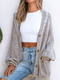 Cupshe Brown Cable Knit Long Sleeve Longline Cardigan