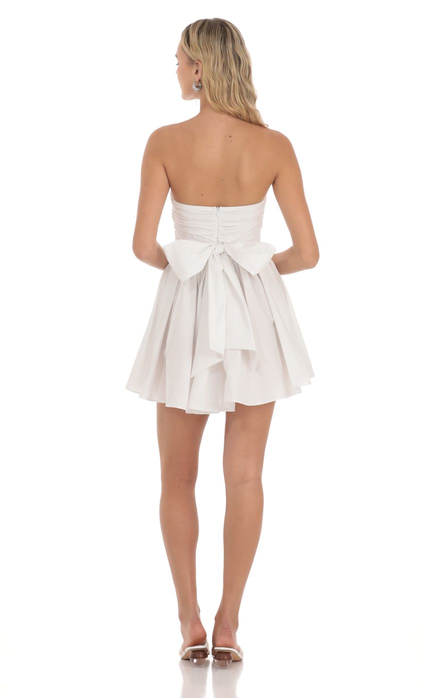 Lucy In The Sky Strapless A-line Dress in White