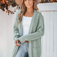 Cupshe Cable Knit Open-Front Cardigan (x2)