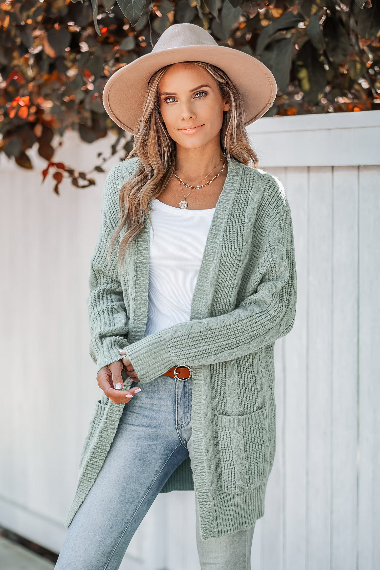 Cupshe Cable Knit Open-Front Cardigan (x2)