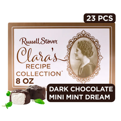Russell Stover Chocolates Clara's Recipe Dark Chocolate Mini Mint Dream, 8 oz. Box