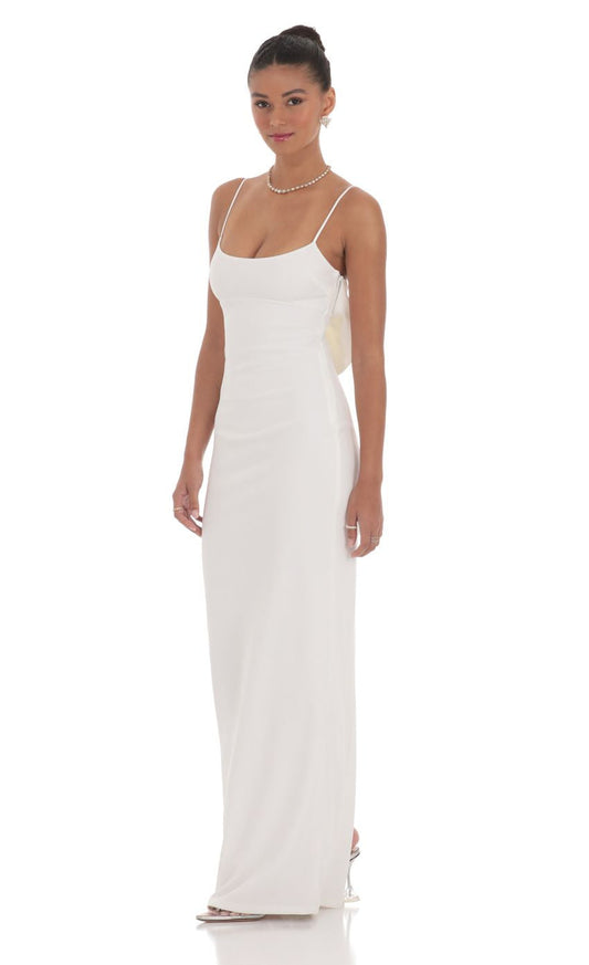 Lucy in the Sky Back Bow Maxi Dress