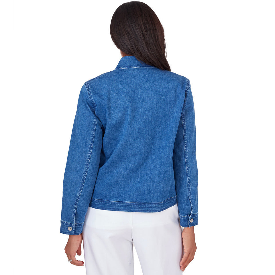 Alfred Dunner Women's Classic Fit Denim Jacket