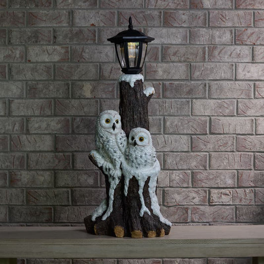 Cracker Barrel Solar Owls On Trunk Lamp Post