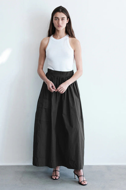 BAILEY/44 Women's Stateside Structured Poplin Cargo Skirt in Black