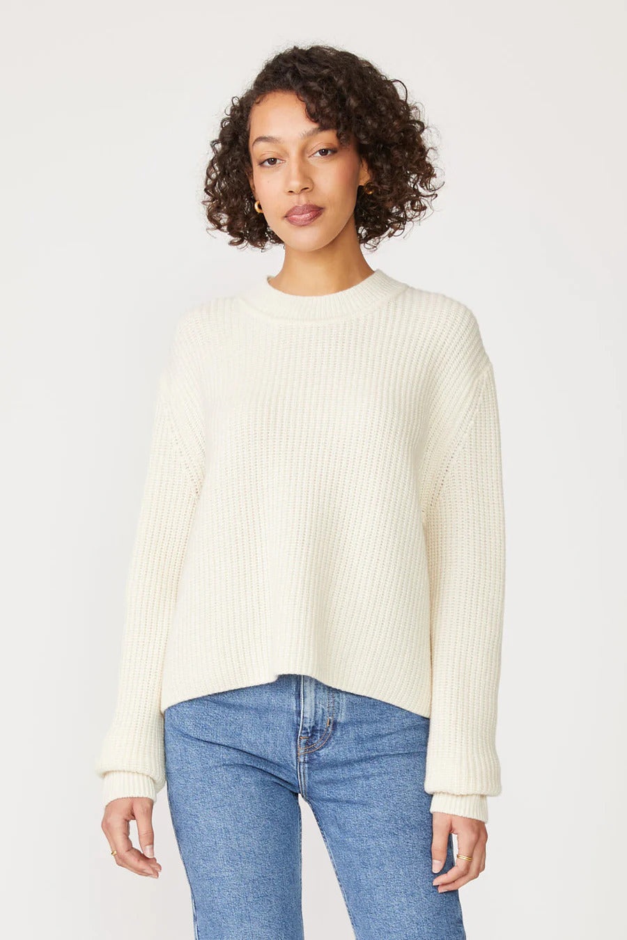 BAILEY/44 Women's Stateside Ribbed Cashmere Tall Collar Sweater
