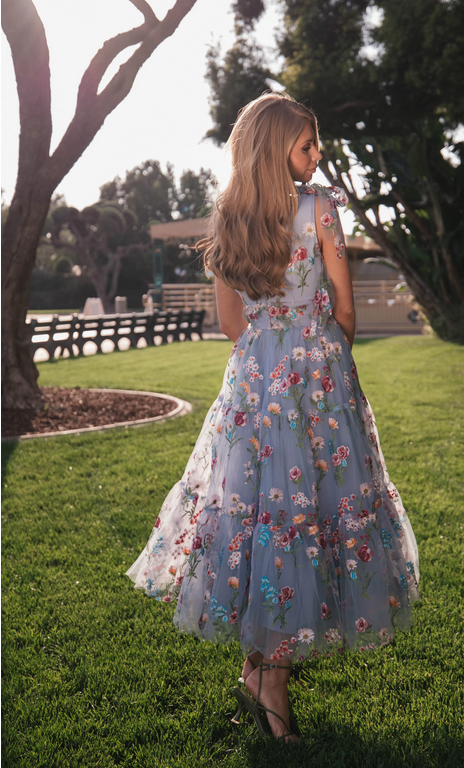 JessaKae Margaret Midi Dress - Blue Floral