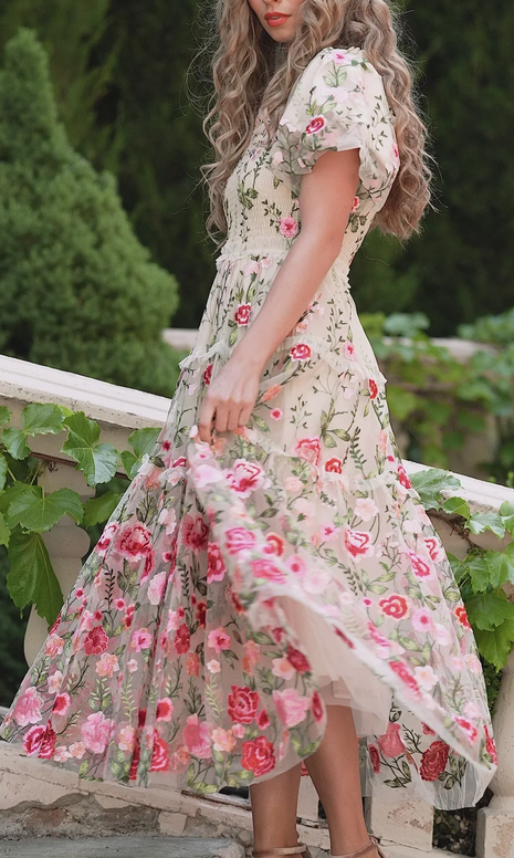 JessaKae Rose Dress - Cream