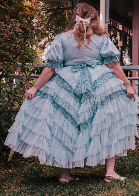 JessaKae Thumbelina Dress - Blue Lace