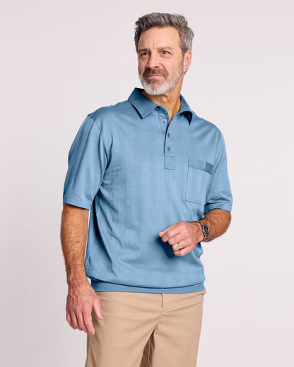 BLAIR John Blair Short-Sleeve Tone-on-Tone Polo Top 2