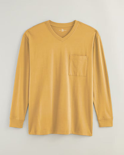 BLAIR John Blair Everyday Jersey Knit Long-Sleeve Pocket V-Neck Tee Top 3