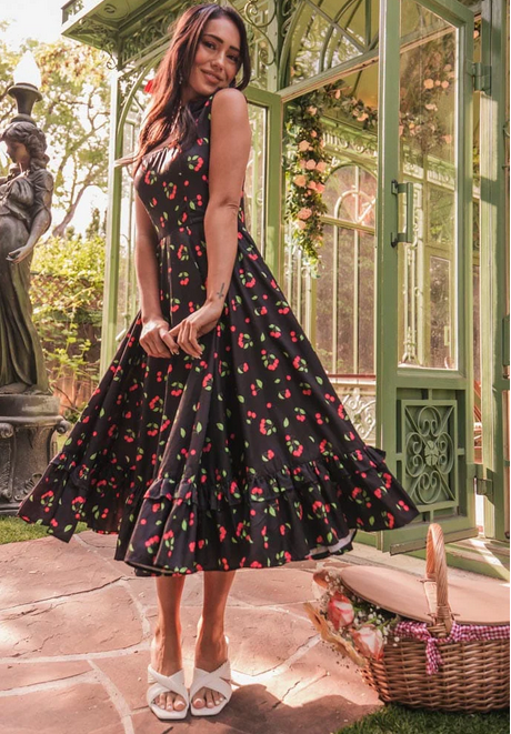 JessaKae Cherry Jam Dress - Black Cherry