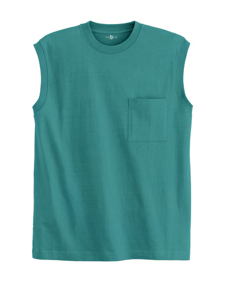 BLAIR John Blair Everyday Jersey Knit Sleeveless Pocket Tee Top 2