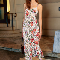 Cupshe Floral Print Bodycon Maxi Dress