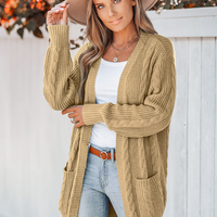 Cupshe Cable Knit Open-Front Cardigan (x2)