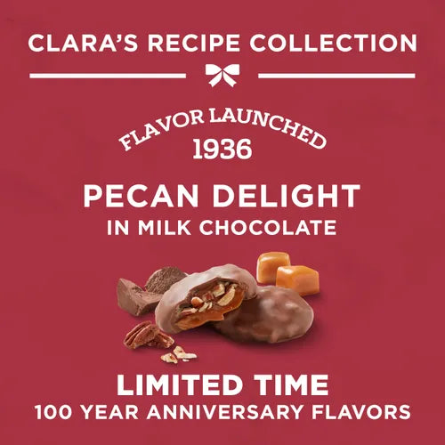 Russell Stover Chocolates Clara's Recipe Milk Chocolate Pecan Delight, 8 oz. Box