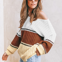 Cupshe Colorblock One-Shoulder Sweater (x2)