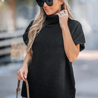 Cupshe Short Sleeve Knit Turtleneck (x2)