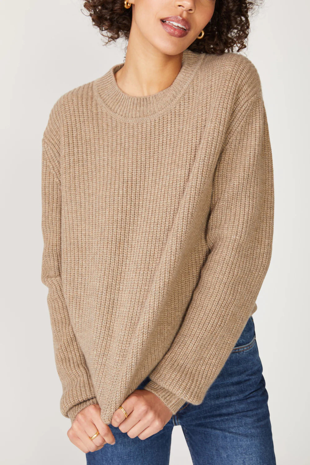 BAILEY/44 Women's Stateside Ribbed Cashmere Tall Collar Sweater