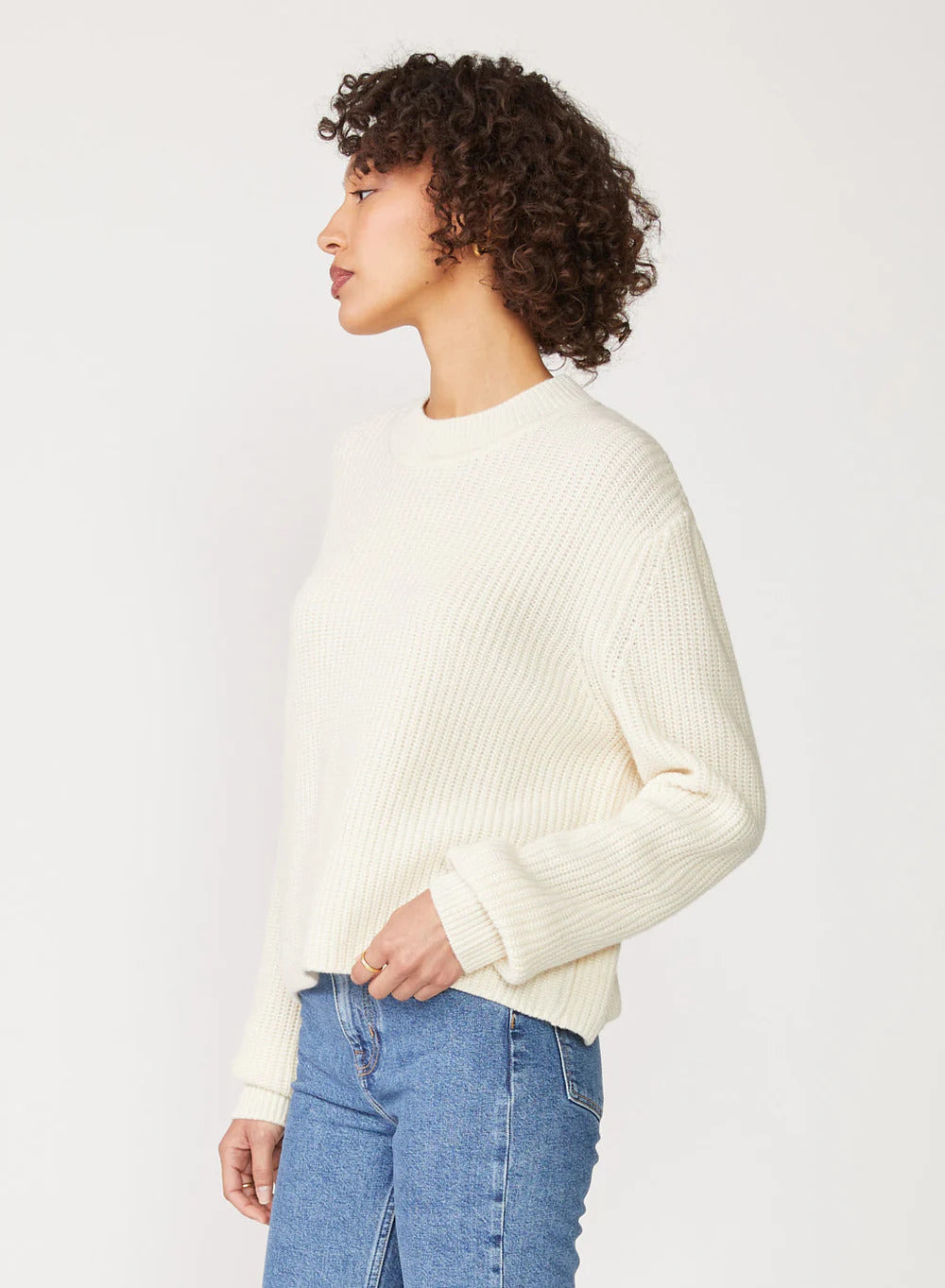 BAILEY/44 Women's Stateside Ribbed Cashmere Tall Collar Sweater
