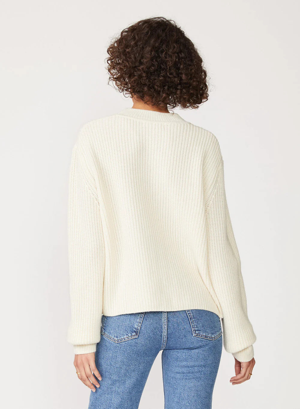 BAILEY/44 Women's Stateside Ribbed Cashmere Tall Collar Sweater