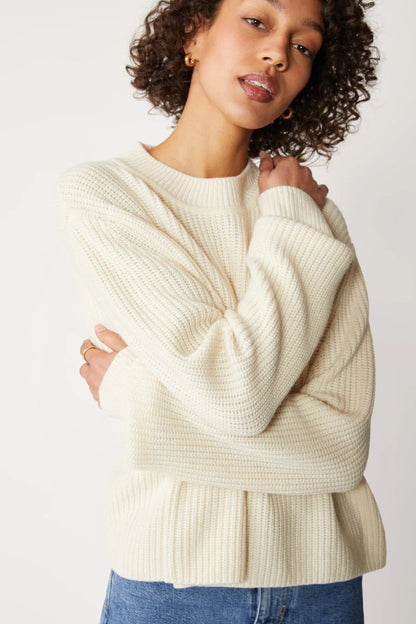 BAILEY/44 Women's Stateside Ribbed Cashmere Tall Collar Sweater