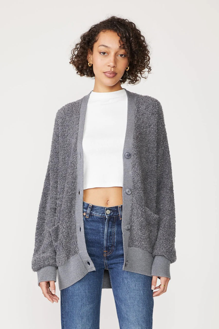 BAILEY/44 Women's Stateside Rabassa Cardigan in Charcoal