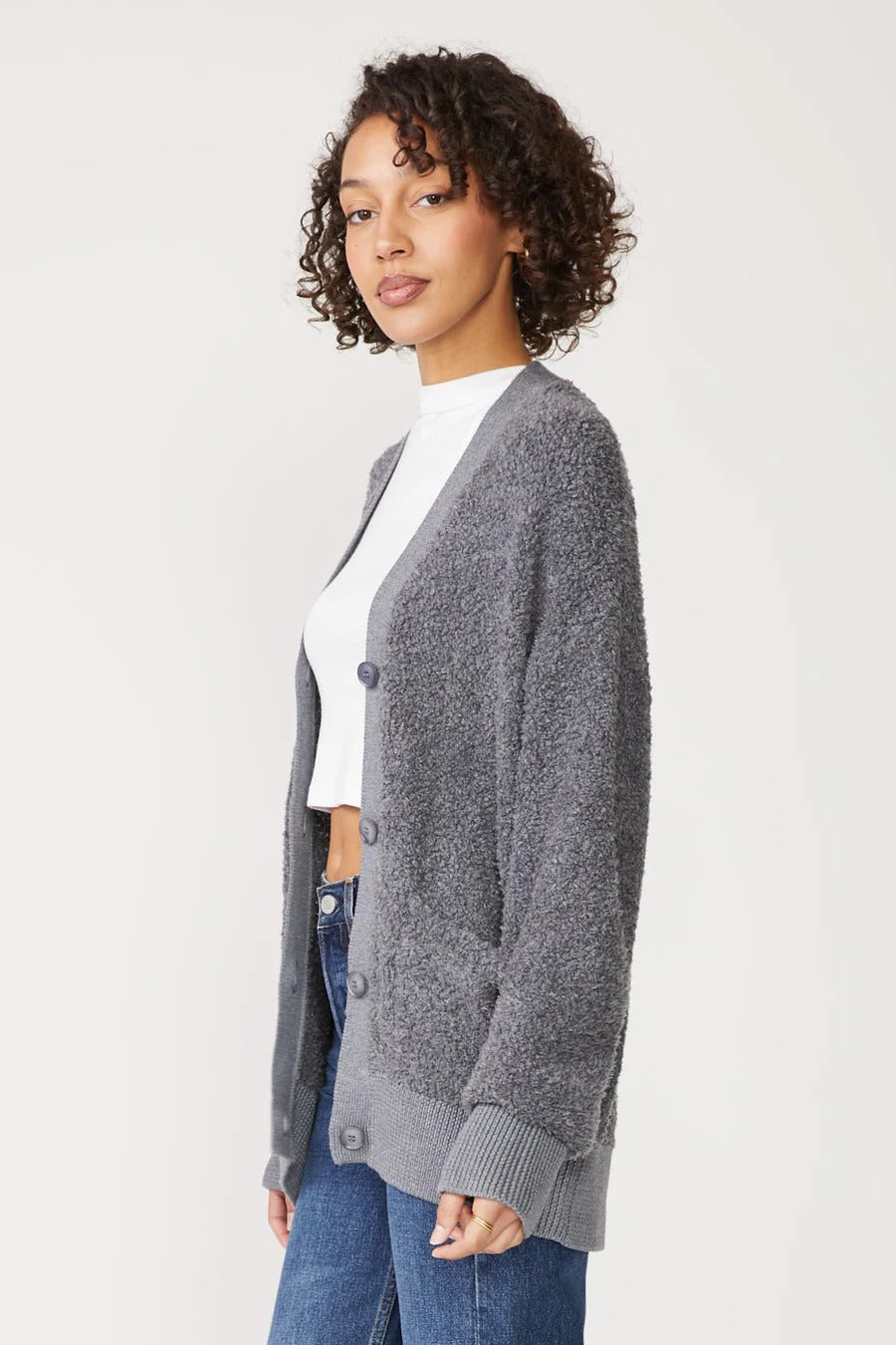 BAILEY/44 Women's Stateside Rabassa Cardigan in Charcoal