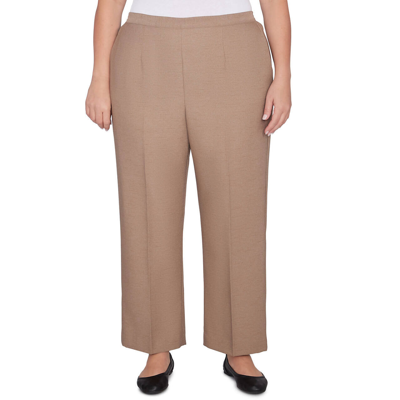 Alfred Dunner Women's Classic Emerald Isle Medium Length Pant - CASHEW