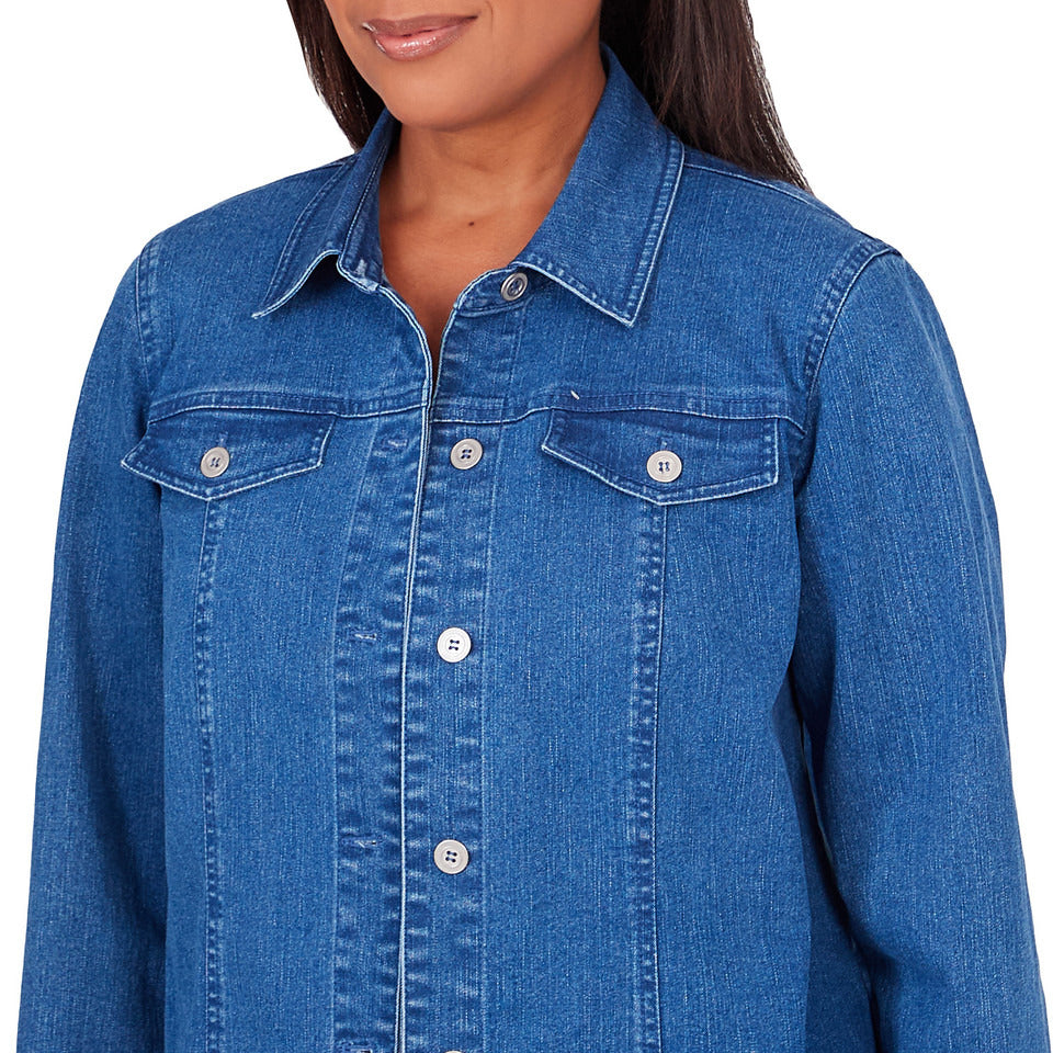 Alfred Dunner Women's Classic Fit Denim Jacket