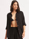 Seafolly Women's Classic Beach Shirt - Black