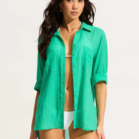 Seafolly Women's Breeze Beach Shirt - Jade