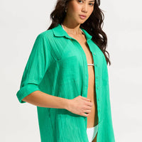 Seafolly Women's Breeze Beach Shirt - Jade