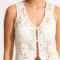 Seafolly Women's Crochet Top - White