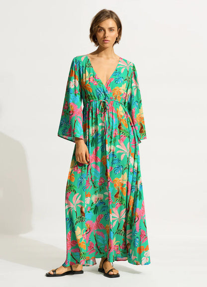 Seafolly Women's Tropica Maxi Dress - Jade