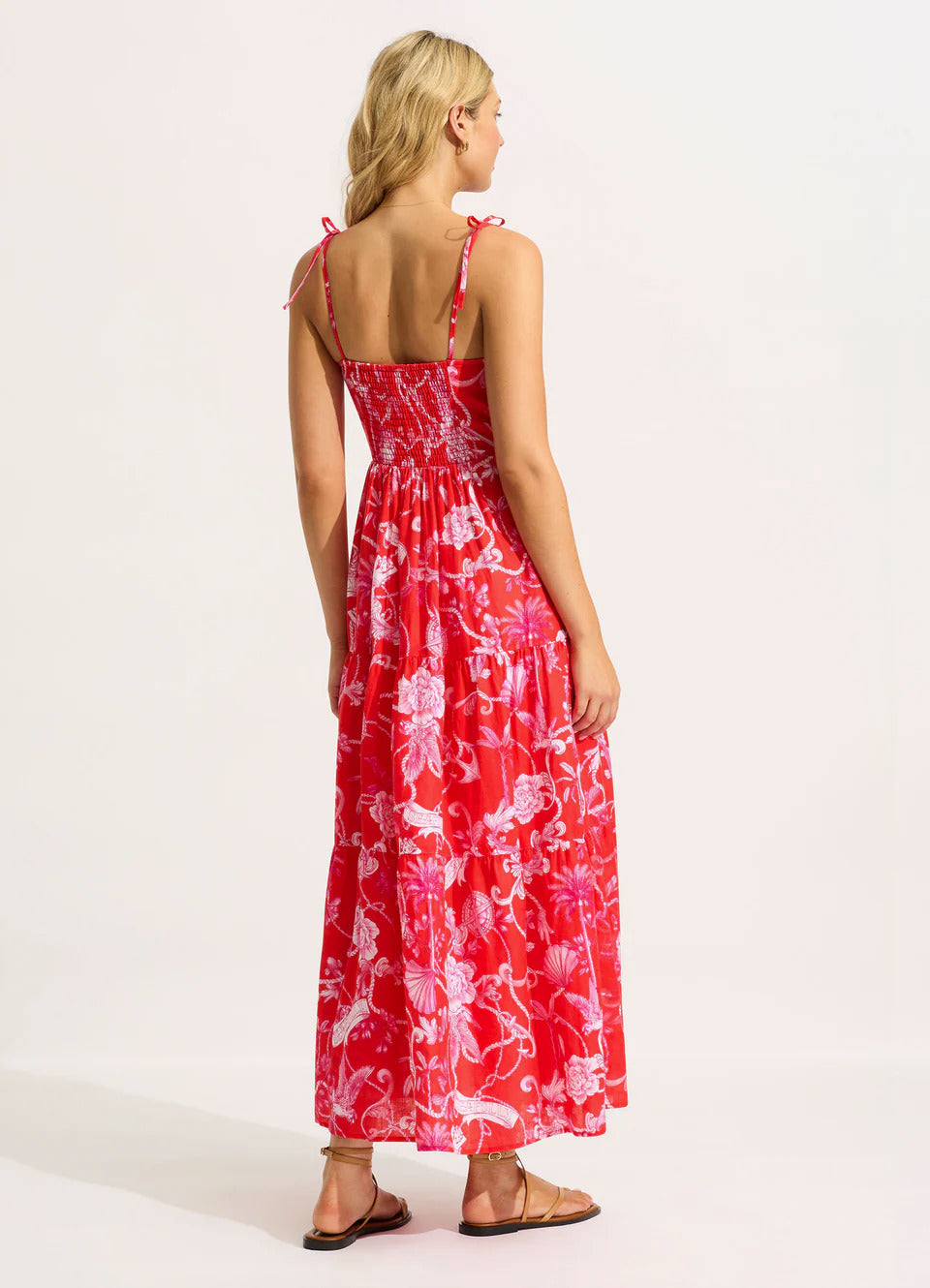 Seafolly Women's Tiered Maxi Dress - Chilli Red