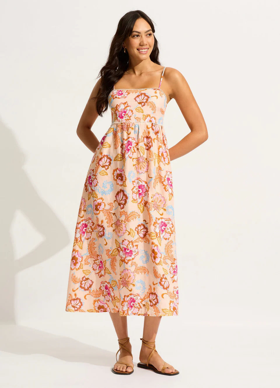 Seafolly Women's Spring Festival Midi Dress - Nectar