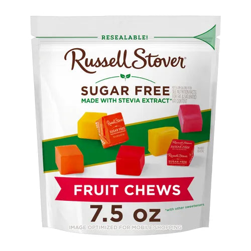 Russell Stover Chocolates Sugar Free Fruit Chews, 7.5 oz. bag
