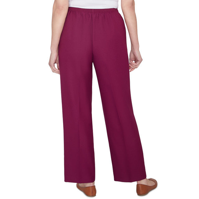 Alfred Dunner Women's Classic Accord Elastic Waist Medium Length Pant