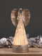 Cracker Barrel Angel Gold Wings Glitter Globe