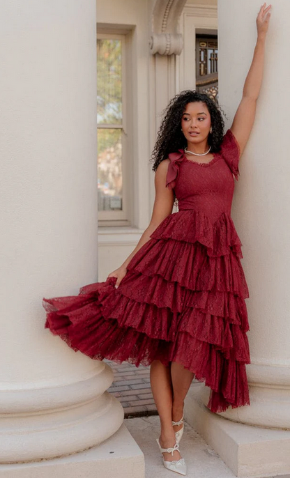 JessaKae Mia Dress - Burgundy