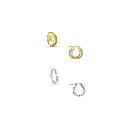 ARGENTO VIVO THE TWO TONE HUGGIE SET
