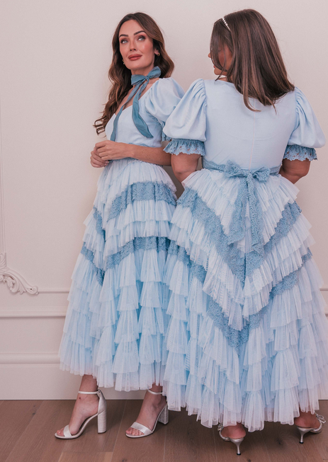 JessaKae Thumbelina Dress - Blue Lace
