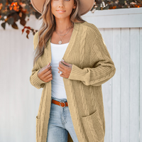 Cupshe Cable Knit Open-Front Cardigan (x2)