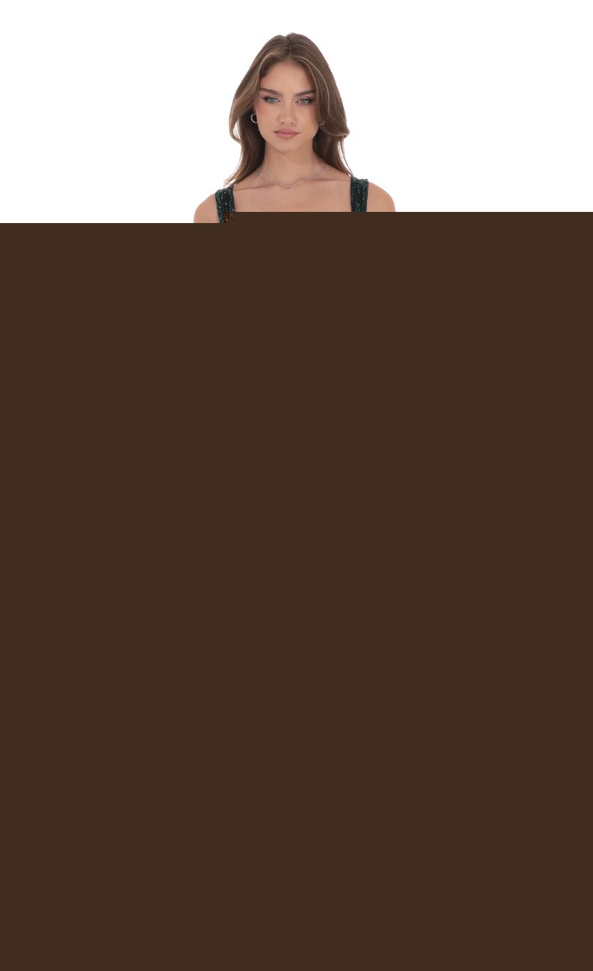 Lucy In The Sky Sequin Bodycon Dress in Green