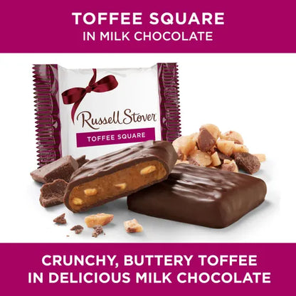 Russell Stover Chocolates Milk Chocolate Toffee Squares, 24 oz.